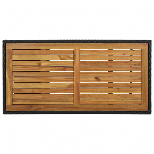 5 Piece Garden Bar Set Black With Cushions Poly Rattan Image 4