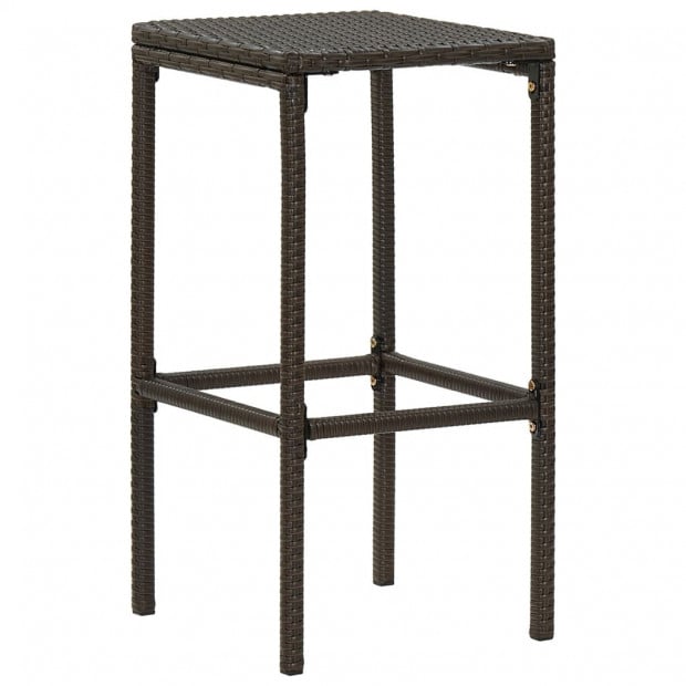 4 Piece Garden Bar Set With Cushions Poly Rattan Brown Image 10