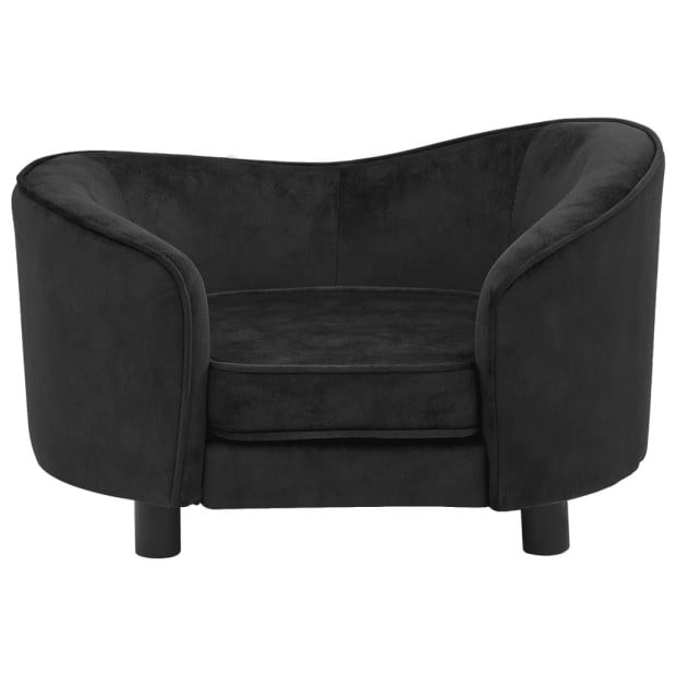 Dog Sofa Black 69x49x40 Cm Plush Image 3