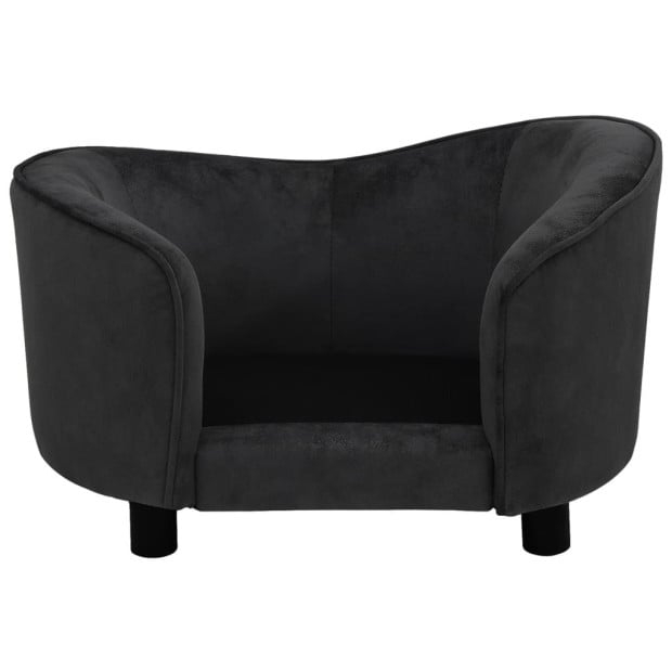 Dog Sofa Black 69x49x40 Cm Plush Image 6