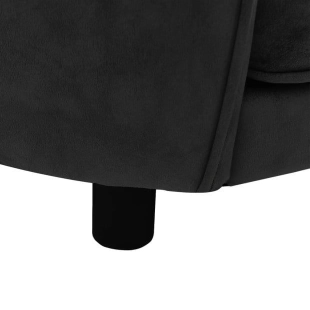 Dog Sofa Black 69x49x40 Cm Plush Image 8
