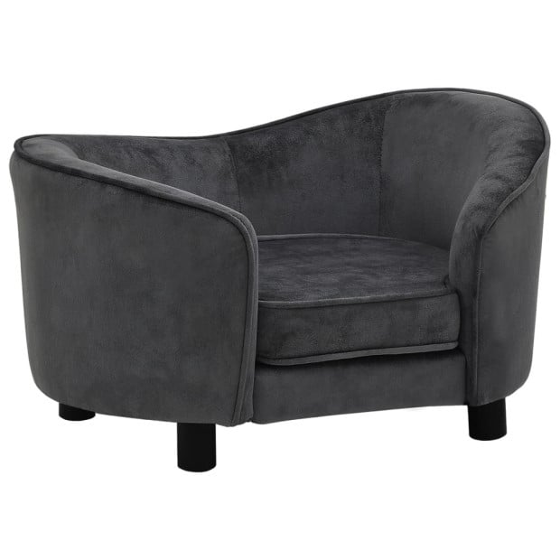 Dog Sofa Dark Grey 69x49x40 Cm Plush Image 2