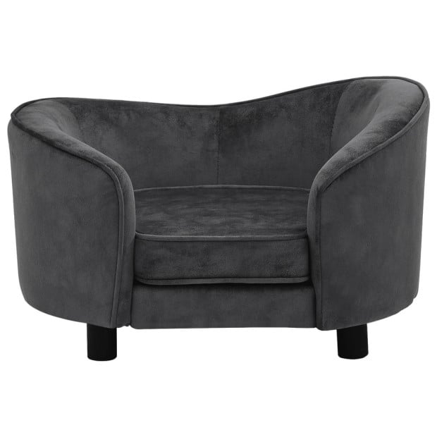 Dog Sofa Dark Grey 69x49x40 Cm Plush Image 3