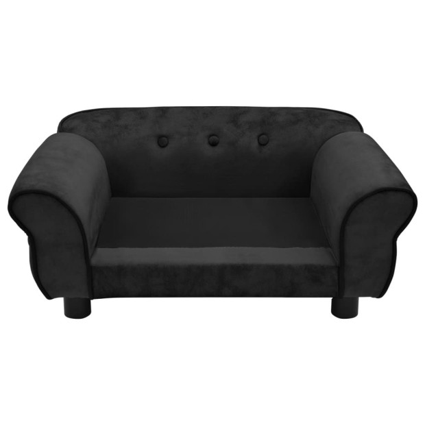 Dog Sofa Black 72x45x30 Cm Plush Image 6