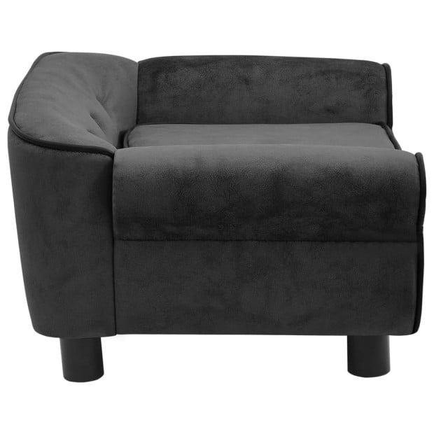 Dog Sofa Dark Grey 72x45x30 Cm Plush Image 4
