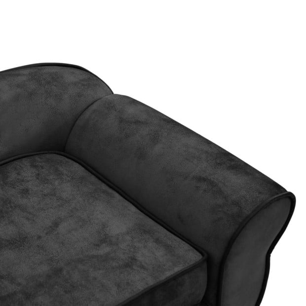 Dog Sofa Dark Grey 72x45x30 Cm Plush Image 7