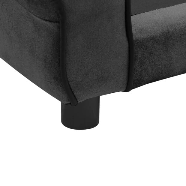 Dog Sofa Dark Grey 72x45x30 Cm Plush Image 8
