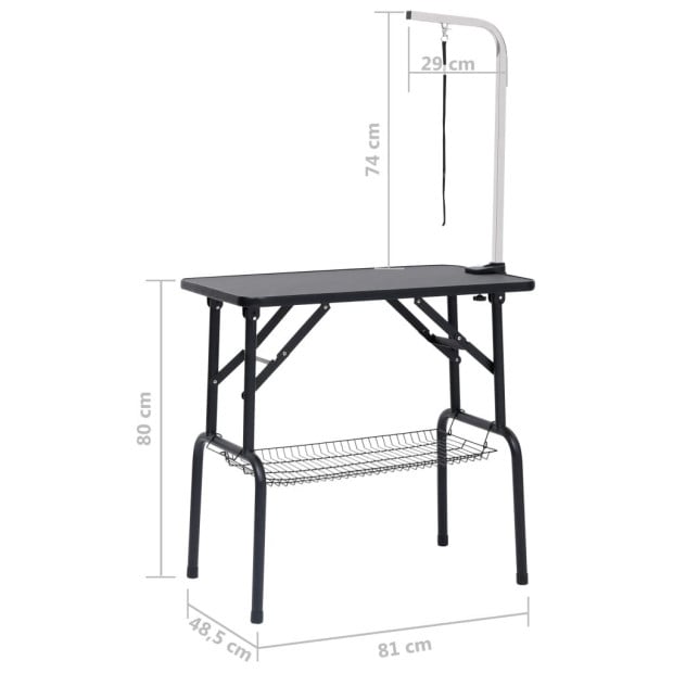Adjustable Dog Grooming Table With 1 Loop And Basket Image 11
