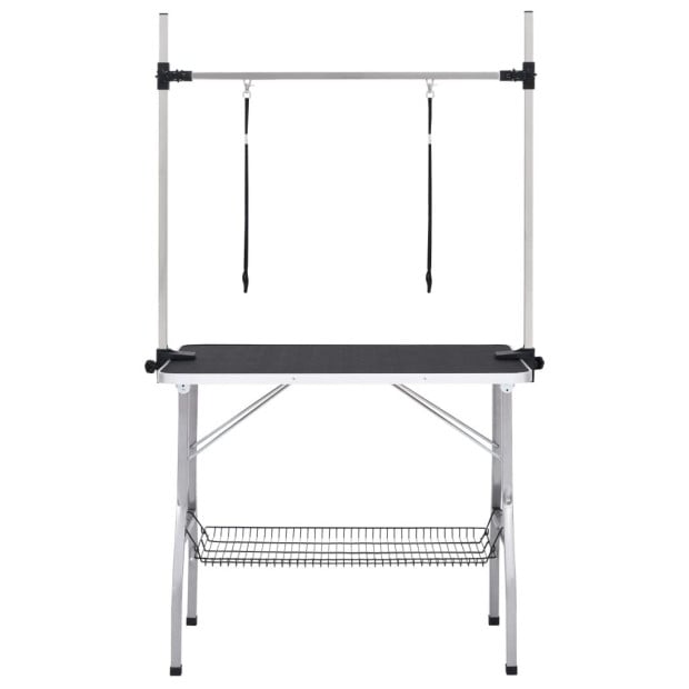 Dog Grooming Adjustable Table With 2 Loops And Basket Image 3