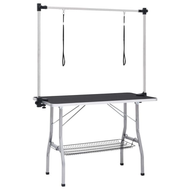 Adjustable Dog Grooming Table With 2 Loops And Basket Image 2