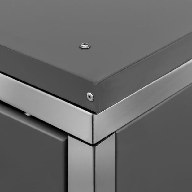 Double Wheelie Bin Shed 138x77.5x115.5 Cm Stainless Steel Image 4