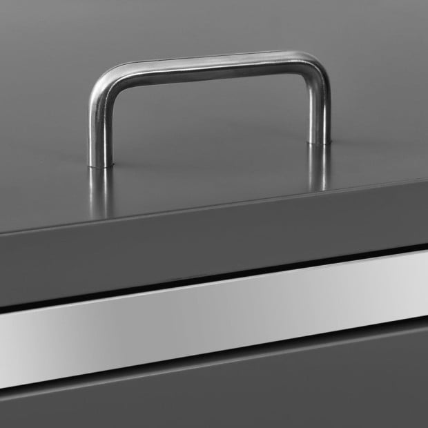 Quadruple Wheelie Bin Shed 276.5x77.5x115.5 Cm Stainless Steel Anthracite Image 4