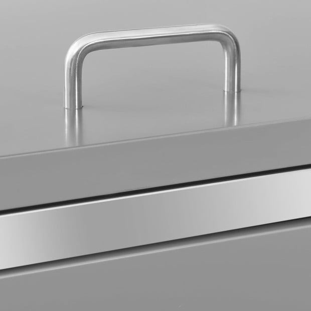 Triple Wheelie Bin Shed 207x77.5x115 Cm Stainless Steel Grey Image 4