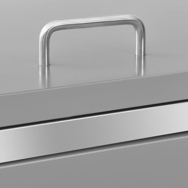 Quadruple Wheelie Bin Shed 276.5x77.5x115.5 Cm Stainless Steel Grey Image 4