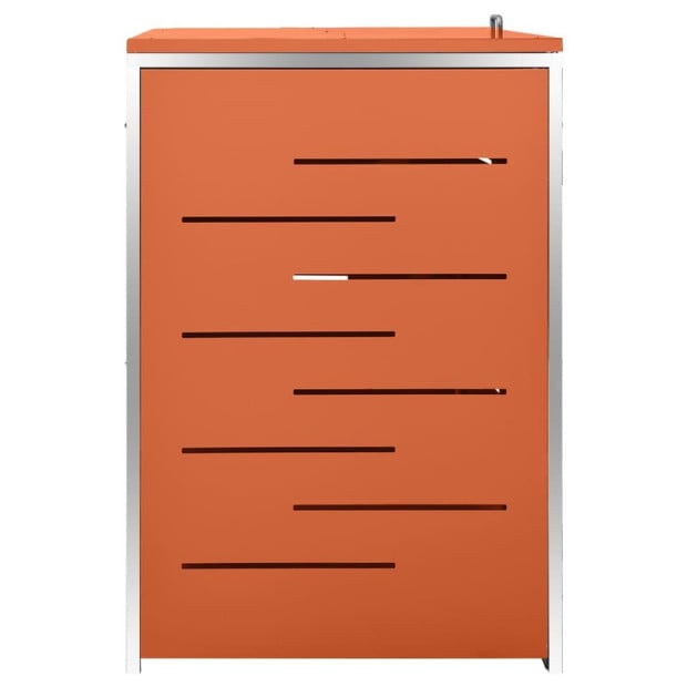 Triple Wheelie Bin Shed 207x77.5x115 Cm Stainless Steel Image 9