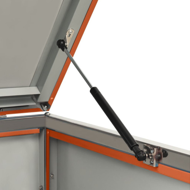 Triple Wheelie Bin Shed 207x77.5x115 Cm Stainless Steel Image 11