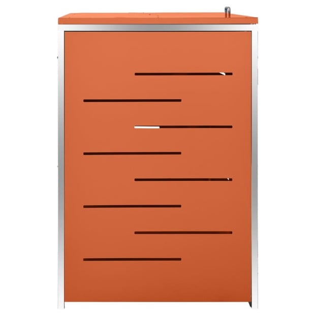Quadruple Wheelie Bin Shed 276.5x77.5x115.5 Cm Stainless Steel Image 9