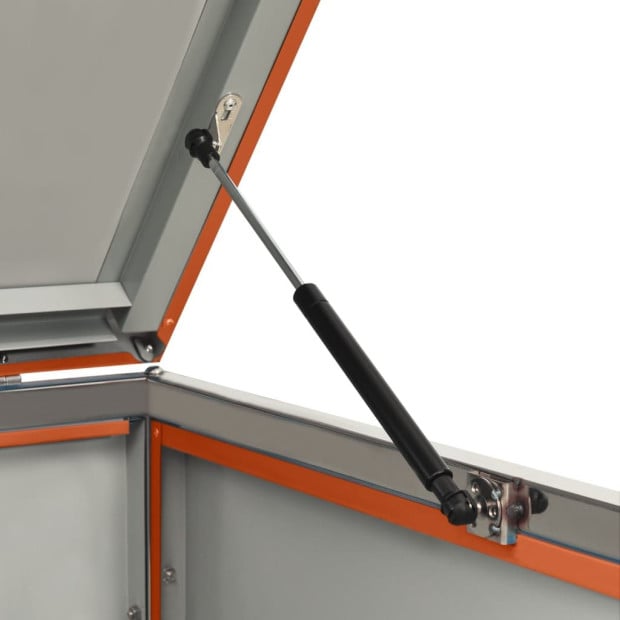 Quadruple Wheelie Bin Shed 276.5x77.5x115.5 Cm Stainless Steel Image 11