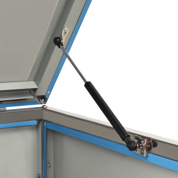 Quadruple Wheelie Bin Shed 276.5x77.5x115.5 Cm Stainless Steel Image 11