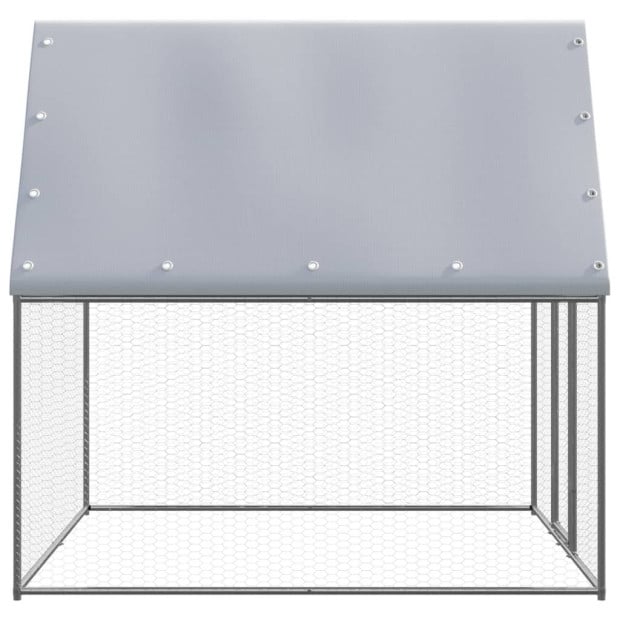 Outdoor Chicken Cage 2m x 2m x 2m Galvanised Steel Image 3