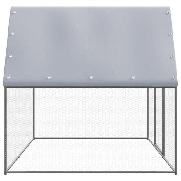 Outdoor Chicken Cage 3m x 2m x 2m Galvanised Steel Image 3