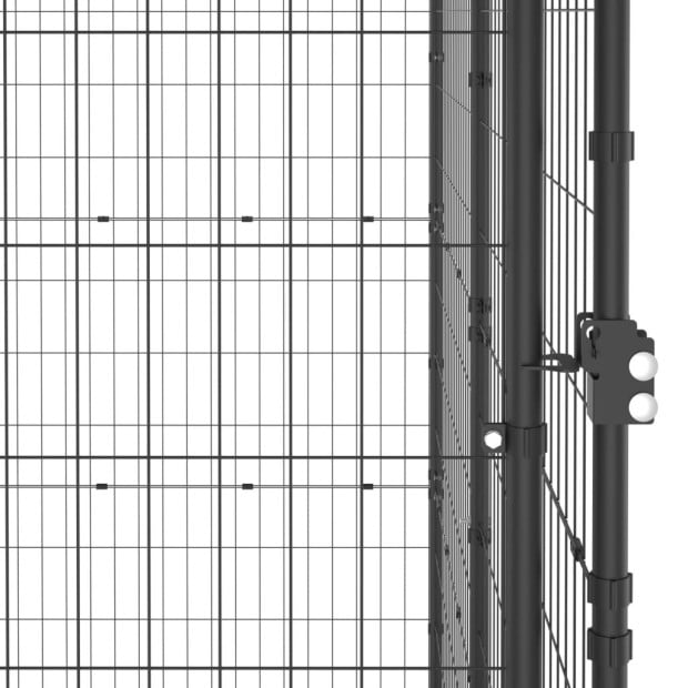 Outdoor Dog Kennel Steel 110x220x180 Cm Image 5