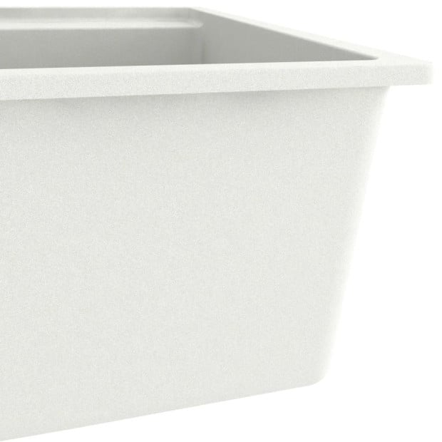 Kitchen Sink With Overflow Hole White Granite Image 6