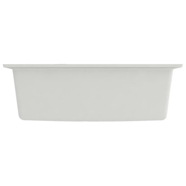 Kitchen Sink With Overflow Hole White Granite Image 5