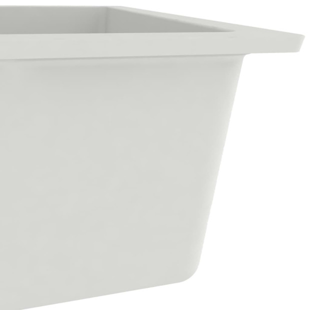 Kitchen Sink With Overflow Hole White Granite Image 6
