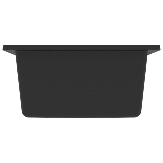 Kitchen Sink With Overflow Hole Black Granite 380 x 460 x 194 mm Image 5