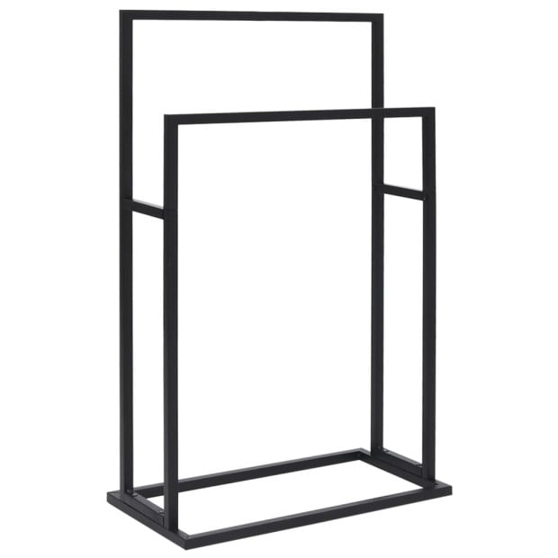 Freestanding Towel Rack Black 48 x 24 x 78.5cm Iron