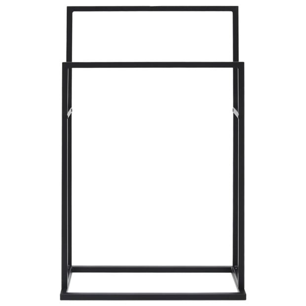Freestanding Towel Rack Black 48 x 24 x 78.5cm Iron Image 3