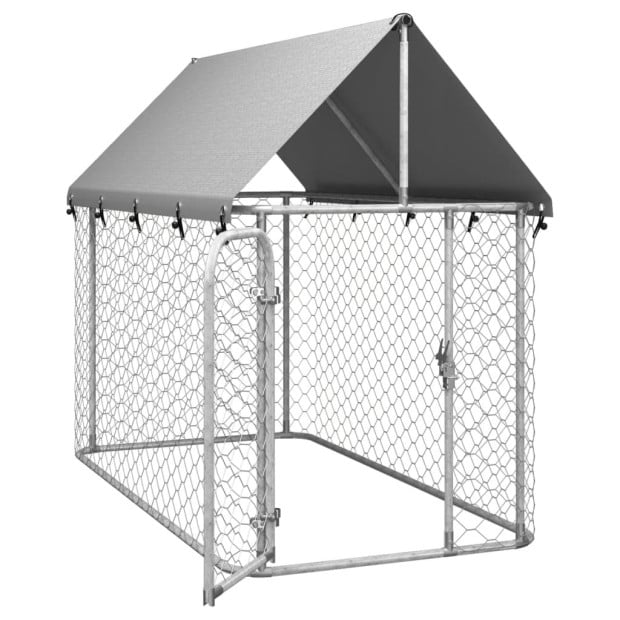 Outdoor Dog Kennel With Roof 200x100x150 Cm Image 4