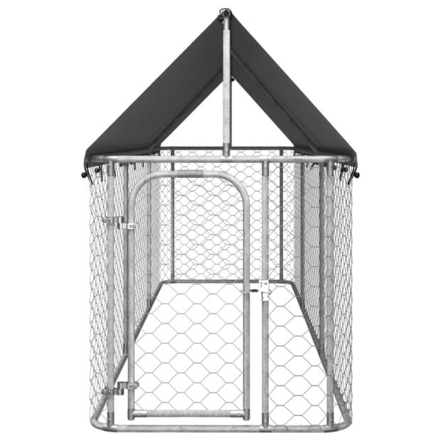Outdoor Dog Kennel With Roof 400x100x150cm Image 2