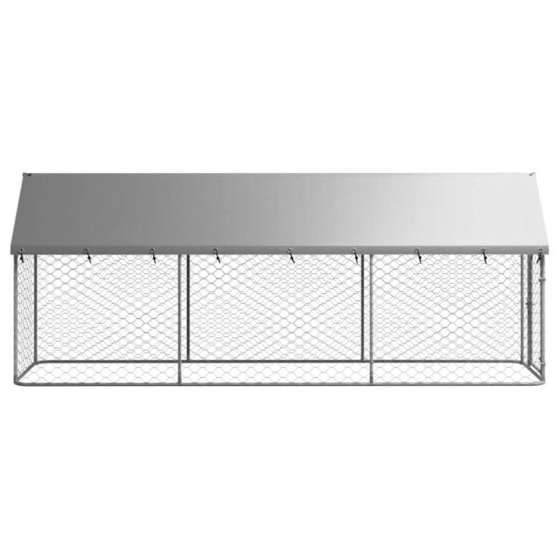 Outdoor Dog Kennel With Roof 400x100x150cm Image 3