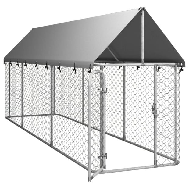 Outdoor Dog Kennel With Roof 400x100x150cm Image 4