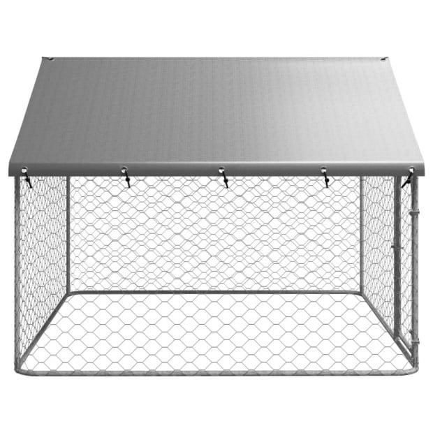 Outdoor Dog Kennel With Roof 200x200x150cm Image 3