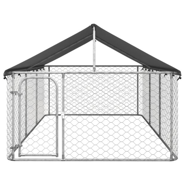 Outdoor Dog Kennel With Roof 400x200x150cm Image 2