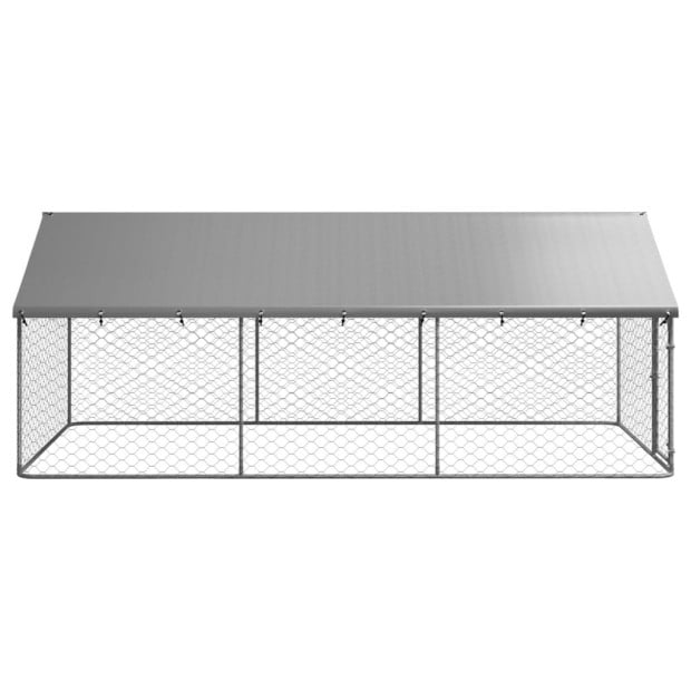 Outdoor Dog Kennel With Roof 400x200x150cm Image 3
