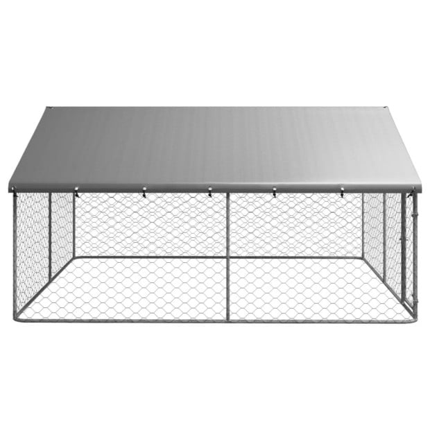 Outdoor Dog Kennel With Roof 300x300x150cm Image 3