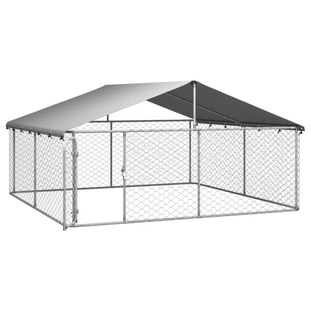 Outdoor Dog Kennel With Roof 300x300x150cm Image 4