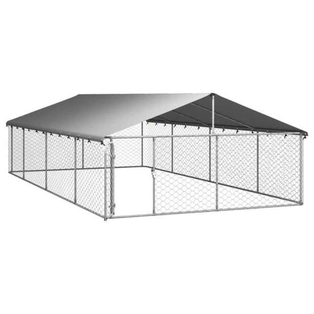 Outdoor Dog Kennel With Roof 600x300x150cm Image 4