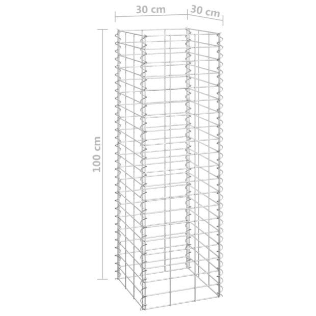 Gabion Raised Garden Beds 3 Pcs 30x30x100 Cm Iron Image 6