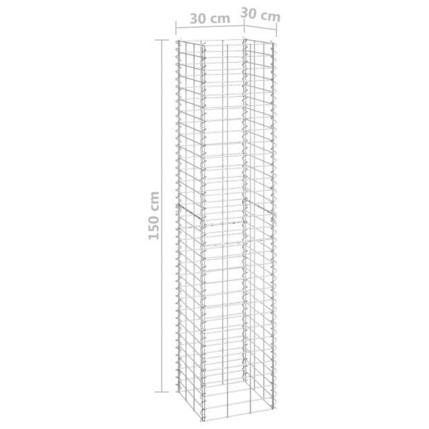 Gabion Raised Beds 3 Pcs 30x30x150 Cm Iron Image 6