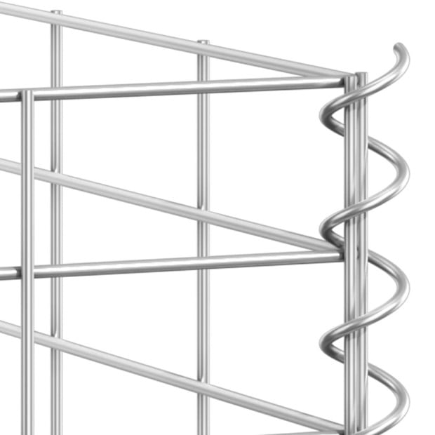 Gabion Raised Beds 3 Pcs 30x30x200 Cm Iron Image 5
