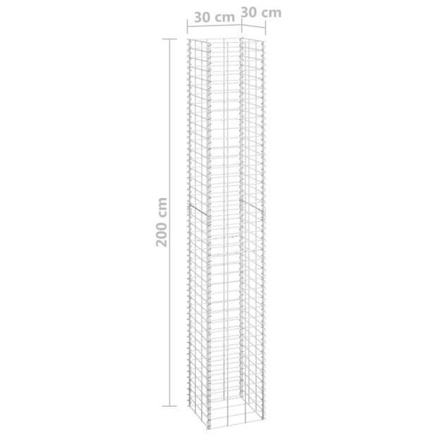 Gabion Raised Beds 3 Pcs 30x30x200 Cm Iron Image 6