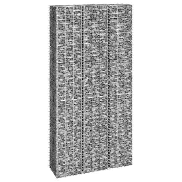 Gabion Raised Beds 3 Pcs 30x30x200 Cm Iron