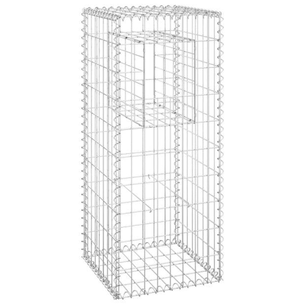 Gabion Basket Posts 2 Pcs 40x40x100 Cm Iron Image 3