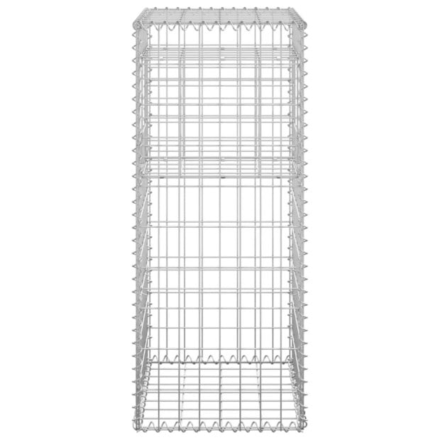 Gabion Basket Posts 2 Pcs 40x40x100 Cm Iron Image 5