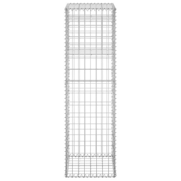 Gabion Basket Posts 2 Pcs 40x40x140 Cm Iron Image 5